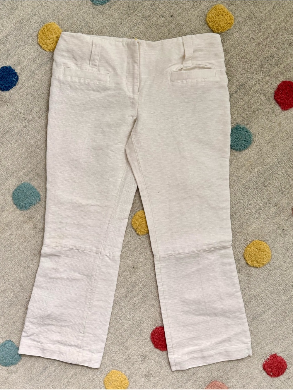 Kids Cream Linen-Blend Dress Pants